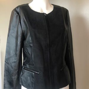 DKNY moto look black jacket blazer zippers